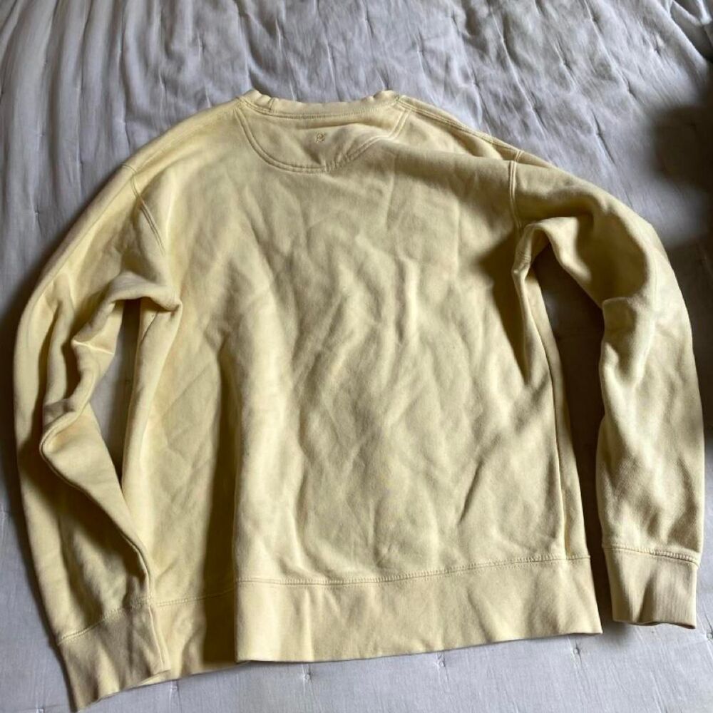 Pier-one Women's Yellow and Cream Sweatshirt - Picture 4 of 4